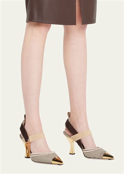 fendi colibri slingback shoes|fendi slingback heels.